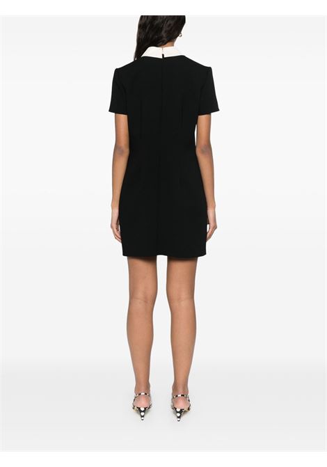 Black jabot-collar crepe mini dress Alessandra rich - women ALESSANDRA RICH | FABX4005F23350900